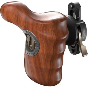 Tilta Advanced Side Wooden Handle | Black Walnut Wood & Aluminum Alloy Build | Quick Release Button TA-AWH8-R-B (VIII - NATO Rail - Right)