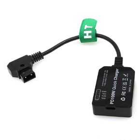 D-Tap to USB-C PD 100W Power Converter Adapter for Sony DSLR Camera Monitor Phone Laptop, Type C, 12-16.8V V-Lock Gold Mount Battery, Bidirectional Quick Charger