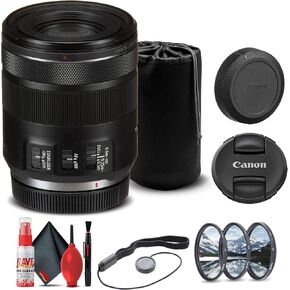 Canon RF 85mm f/2 Macro IS STM Lens (4234C002) + Filter Kit + Lens Pouch + Cap Keeper + Cleaning Kit + More (Renewed)