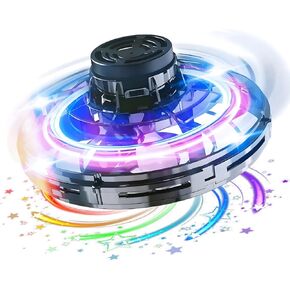 Toys 2024 Hand Operated Mini Drones, Upgraded UFO Magic Flying Orb with LED Lights, Hand Controlled Hover Boomerang Spinner, for Boys Girls Teens 7+, Indoor Outdoor Toys (Blue), Small
