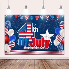 5x3ft Independence Day Backdrop, 4th of July Backdrop US Flag Veterans Day Photography Background Portrait Banner Patriotic Veterans Party Decoration Supplies