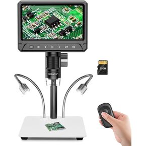 BEBANG 7 "مجهر العملات الرقمية 1200x للبالغين، مجهر لحام إلكتروني 12 ميجابكسل مع شاشة لإصلاح إلكترونيات لحام العملات المعدنية in Kuwait