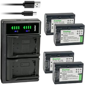 Kastar 3-Pack Battery and LTD2 USB Charger Replacement for Sony HDR-CX350, HDR-CX360, HDR-CX370, HDR-CX380, HDR-CX390, HDR-CX400, HDR-CX410, HDR-CX430, HDR-CX455, HDR-CX510, HDR-CX540, HDR-CX550 in Kuwait