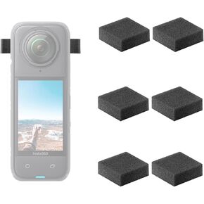6pcs for Insta360 X4 Mic Wind Muff, Premium Wind Noise Reduction Cover for Crisp Audio, Mic Windscreen Wind Foam Outdoor Wind Filter for Insta360 X3 X4 Accessories