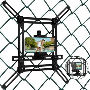 Fence Mount for iPhone, GoPro, Mevo Start, Phones, Digital Action Camera to a Chain Link Fence for Softball, Recording Baseball, Tennis, Baseball and Football Games
