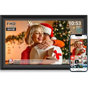 Digital Picture Frame SSA Digital Photo Frame with 32GB Internal Storage 10.1 inch WiFi Frame 1280x800 IPS LCD Touch Screen Smart Cloud Frame Auto-Rotation Share Photos or Videos Instantly via APP