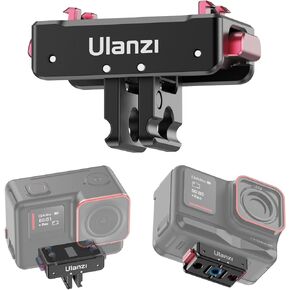 Ulanzi Quick Release Mount for Insta 360, Snap-On Magnetic 2 Prong Mount and 1/4 Thread Mount for Insta360 ACE/ACE PRO/X4/X3