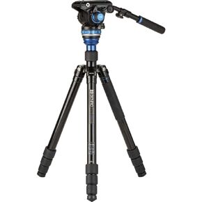 Benro A3883 Reverse-Folding Aluminum Travel Tripod with S6Pro Fluid Video Head (A3883TS6PRO)