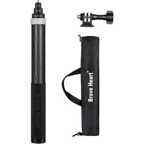 3m Invisible Selfie Stick Pro Long Carbon Fiber Waterproof Extension Monopod for Insta360 ONE X4 X3 R RS X Insta 360 GO 2 3,for GoPro Max Hero 12 11 10 9 8 7 DJI Action 3 4 Pocket 3 (Grey)