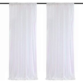 الذهب الترتر خلفية الستائر 2ftx8ft بريق حزب خلفية 6 قطع سباركلي النسيج الستائر لحفل الزفاف مرحلة الخلفية زينة