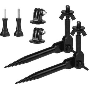 Trail Camera Mount, Game Camera Mount, Camera Tree Mount, 2 Pieces Kit Trail Cam Mount with 1/4"-20 Screw Mounting,Trail Camera Stand