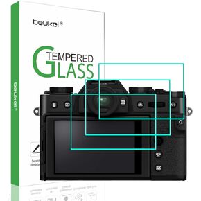beukei (3 Pack) Designed for Fujifilm X-T30 II X-T30II Fuji X-T30 Mark II Screen Protector Tempered Glass, 9H Hardness