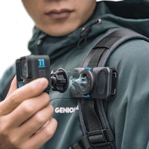 SUREWO 360° Rotation Magnetic Quick Release Backpack Clip Mount Compatible with Gopro Hero 12,11,9,8,7,6,5,DJI Action 4/3 and More