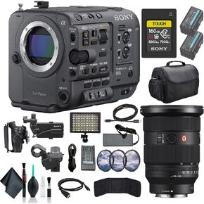 Sony FX6 Full-Frame Cinema Camera Body Only ILME-FX6V, FE 24-70mm Lens, 160GB Memory Card, BP-U35 Battery, Filter Kit, Bag, Memory Card Wallet, Cleaning Kit, HDMI Cable in Kuwait