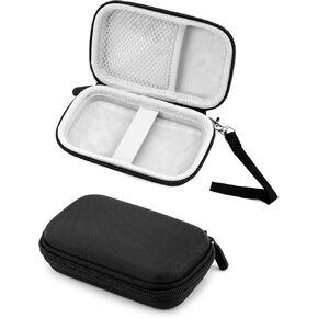 QWORK Grey Portable Microscope Case -2 Pack- Compatible with Carson MicroBrite Plus 60x-120x - Dust-Proof Carry Storage Holder with Zipper Mesh Pocket, Elastic Belt for Secure Transport