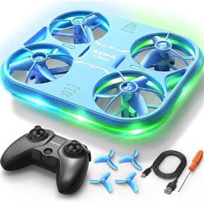 SYMA Drone for kids Adults - X880 Mini Drone Helicopter with LED Lights, Full Protection Quadcopter with Circle Fly, Rotary Ascent Stunt Drone Gifts for Boys and Girls