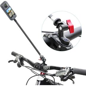 عصا سيلفي للدراجة T1-B من سيسكي T1-B، حامل مقود رؤية الشخص الثالث، متوافق مع insta360 X4 X3 X2 RS GoPro Max 360 ملحقات كاميرا الحركة الرياضية البانورامية، ألياف الكربون وسبائك الألومنيوم in Kuwait