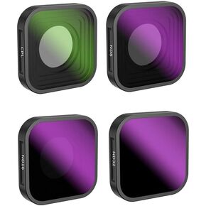 4 Pack Lens Filter ND8 ND16 ND32 CPL Compatible with GoPro Hero12 /Hero11 /Hero10 /Hero 9 Black, Neutral Density & Polarizing Lens Filter Kit Protector for GoPro 12/11/10/9 Accessories