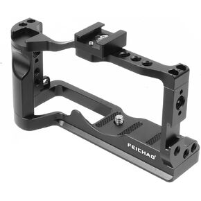FEICHAO CNC M6 Mark2 Camera Cage Form-Fitting Rig with Cold Shoe Mount Compatible with Canon EOS M6 Mark II Stabilizer