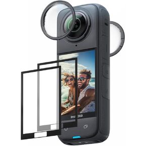 JZW-Shop Insta 360 X4 Lens Guards with Screen Protector, Tempered Glass Screen Protector for Insta 360 X4 Accessories, Ultra HD, 9H Hardness, Anti-Scratch in Kuwait
