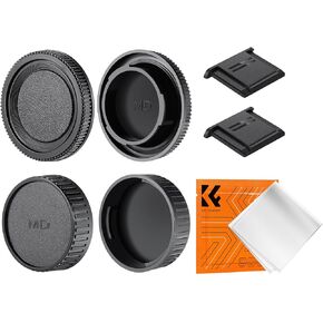 K&F Concept MD Mount Rear Lens Cap & Body Cap Cover & Hot Shoe Cover Kit for for Minolta MD Mount Camera Lense SR-2 SR-7 SR-T 101 XK XM X-1 XE-5 XE XE-1 XE-7 XD-7 XD-11 XG-M X-500 X-570 X-700