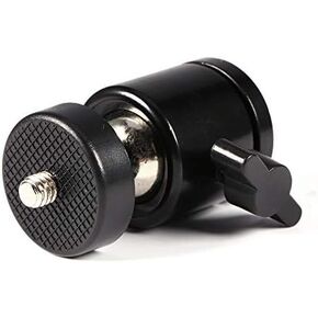 360 Degree Swivel Ball Head, Mini Ballhead Stand Ball Head, for 1/4" Camera Tripod for 3/8" Flash Holder