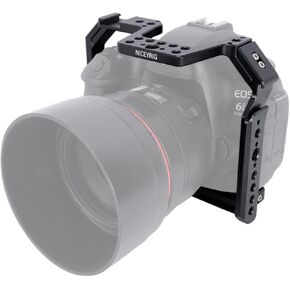 NICEYRIG Camera Cage for Canon EOS 6D / EOS 6D Mark II with NATO Rail Cold Shoe Quick Release Plate for ARCA-Swiss Tpye - 581