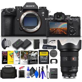 Sony Alpha a9 III Mirrorless Camera - 24.6MP Full Frame Global Shutter (ILCE-9M3) + Sony FE 24-70mm Lens + 64GB Memory Card + Filter Kit + Bag + NP-FZ100 Compatible Battery + More (Renewed)