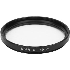 Star Filter, 49mm Circular Star Filter Camera Lens Filter, Waterproof Night Scenes Shooting Filter for SLR Cameras