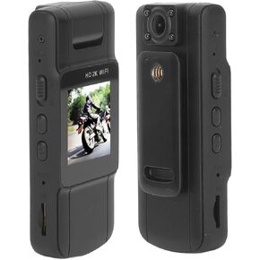 Tangxi 2K Ultra HD Wearable Camcorder, Mini Clip Video Camera Pocket Body Worn Camera, HD Night V ision WiFi Law Enforcement Camera, Easy to Use for Hiking, Riding and Pets Walking