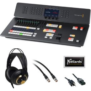 Blackmagic Design ATEM Television Studio HD8 ISO Bundle with K240 Pro Studio Stereo Headphones, 10' BNC to BNC, 6' PC Power Cord, and Kellards Cleaning Wipes in Saudi Arabia