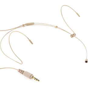 Saramonic DK6G Low-Profile Omni Headset Mic (Beige) w/ 3.5mm for 2.4GHz Wireless, Rode, DJI, TXs & Recorders, Cams, Mixers w/Plug-in Power