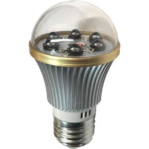 Total Invisible Super Wide 940nM IR Light Bulb Lamp (6 High Power LED illuminators) 20ft Range, 160 deg, 120VAC