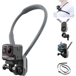 AFAITH Max Magnetic Neck Mount for Gopro POV Selfie Necklace Holder Lanyard Strap Hand Free Video Recording for GoPro 12 11 10 9 Insta360 X3 X4 GO3 Ace Pro DJI Action 3 4 Osmo Pocket 3 Accessories