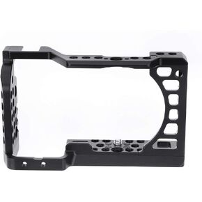 DSLR Rig Cage for A6000 A6100, Monitor, Metal Cage Stabilizer Frame with 1/4 3/8 Screws Hole and Shoe Mount for Microphone,