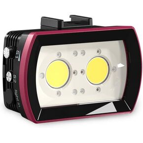 Seafrogs Diving Video Light Waterproof 130FT/40M White Red Blue Light Underwater Photography Fill Lights High Power 3500 Lumens Flash Light with Ball Head YS Adapter for Gopro, Housing (SL-21)