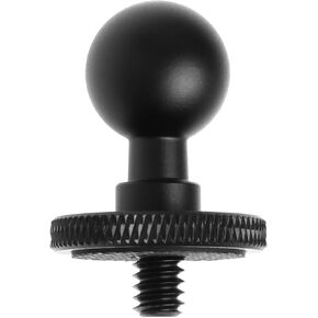 17mm Ball Head Converter 1/4 Screw Head/Thread for Car Monitor Pad GPS Cellphone Ball Mount Base Camera Bracket 360° Panoramic Photography Ballhead