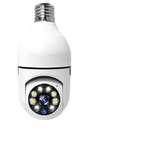 Bulb Security Camera, 2.4GHz WiFi Camera Indoor and Outdoor, 1080P Wireless Camera, 360° Pan/Tilt View Full Color Night Vision, Motion Detection, Real-Time Alert