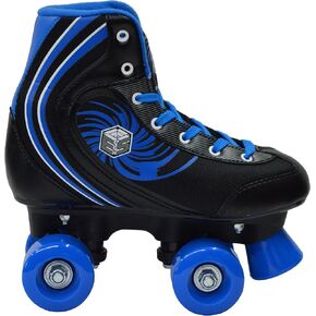 New! Epic Rock Candy Quad Roller Skates w/ 2 Pr. Laces (Black & Blue)