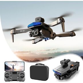 Mini Drone With Dual Camera, 2024New 4K HD Camera Dual Lens Foldable Drone with Carrying Case, One Key Take Off/Land, Altitude Hold, 360° Flip, With Phone Control, Toys Gifts for beginner, Adults