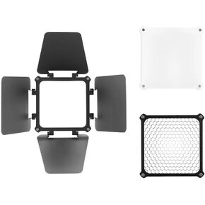 ZHIYUN FIVERAY M20 Video Light Modifier Pack, M20C Accessories with Honeycomb Grip Diffuser, 4-Leaf Barn Doors