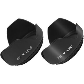Acuvar 55mm and 58mm Digital Tulip Flower Lens Hood for Nikon D3500, D5600, D3400 DSLR Camera with Nikon 18-55mm f/3.5-5.6G VR AF-P DX and Nikon 70-300mm f/4.5-6.3G ED