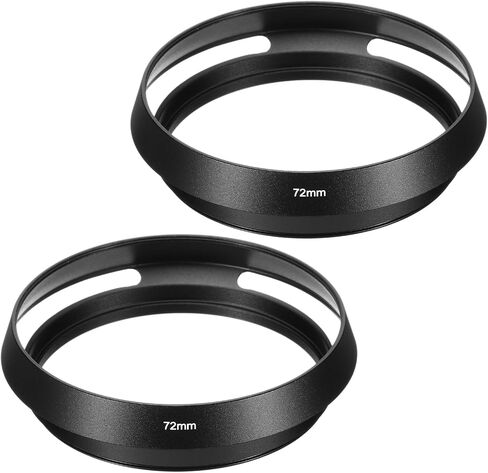PATIKIL 39mm Lens Hood, 2Pcs Standard Vented Matte Surface Anti-reflective Inside Hollow Lens Hood for Universal Camera Lens, Black for Nikon, for Fujifilm, for Pentax, for Leica in Saudi Arabia