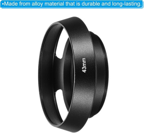 PATIKIL 39mm Lens Hood, 2Pcs Standard Vented Matte Surface Anti-reflective Inside Hollow Lens Hood for Universal Camera Lens, Black for Nikon, for Fujifilm, for Pentax, for Leica in Saudi Arabia