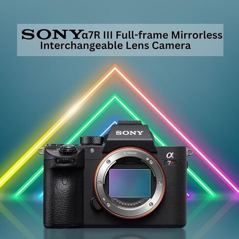 Sony Alpha a7R III A Full-frame Interchangeable Mirrorless Digital Camera Body (Black) - High-Performance 4K Video with 17-50mm F/4 Di III, Editing Software, 128GB SD Card, and Accessories (7 Items) in Saudi Arabia