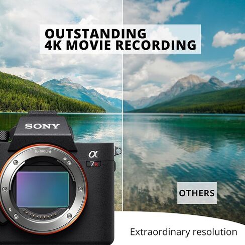 Sony Alpha a7R III A Full-frame Interchangeable Mirrorless Digital Camera Body (Black) - High-Performance 4K Video with 17-50mm F/4 Di III, Editing Software, 128GB SD Card, and Accessories (7 Items) in Saudi Arabia