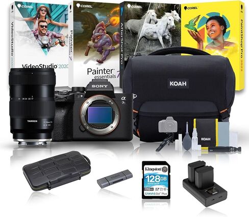 Sony Alpha 7S III Full-frame Interchangeable Mirrorless Digital Camera Body (Black) - High-Performance 4K Video Bundle with 17-50mm, Editing Software, 128GB SD Card, and Accessories (7 Items) in Saudi Arabia