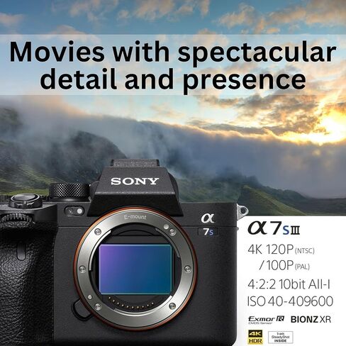 Sony Alpha 7S III Full-frame Interchangeable Mirrorless Digital Camera Body (Black) - High-Performance 4K Video Bundle with 17-50mm, Editing Software, 128GB SD Card, and Accessories (7 Items) in Saudi Arabia
