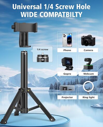Compact Tripod & Selfie Stick Combo: Ultimate Portability for On-The-Go Photography, Video Recording in Saudi Arabia