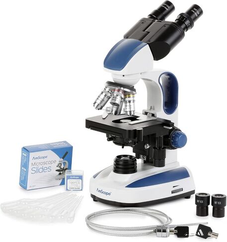 AmScope Exclusive 40X-1000X Advanced Student and Professional Compound Microscope w/Ergonomic Design in Saudi Arabia